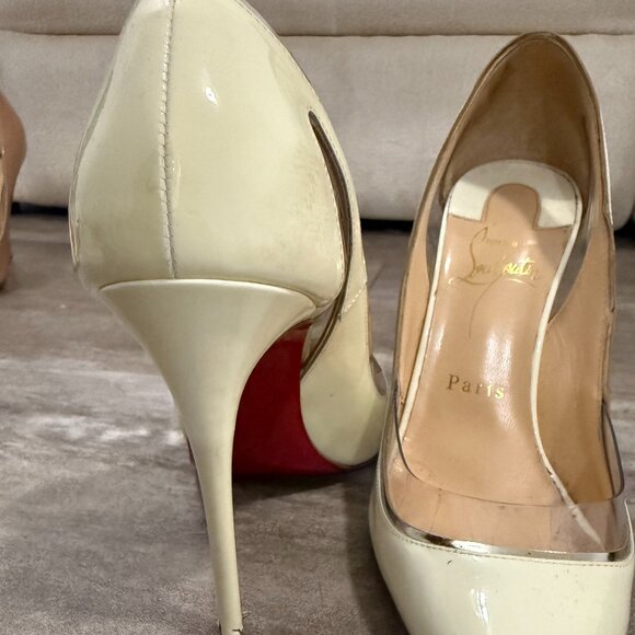 White Christian Louboutin Pumps